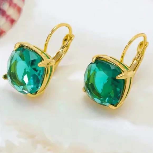 Kate Spade New York ♠️ emerald green jewelled drop earrings - Picture 5 of 10